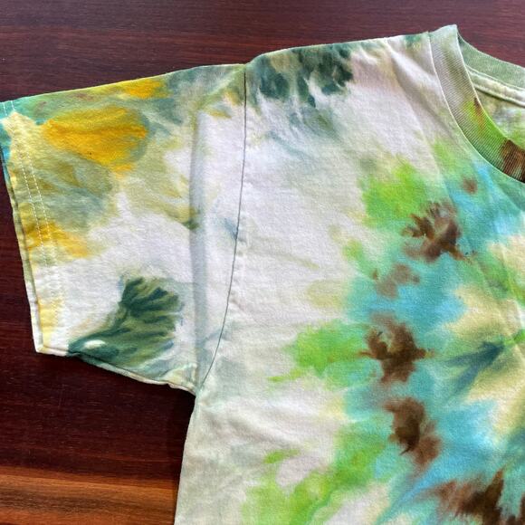 Ice Dyed Unisex T-shirt - Tie Dye Geode - Pink Blue Gray - Handmade (Small) - Picture 8 of 11